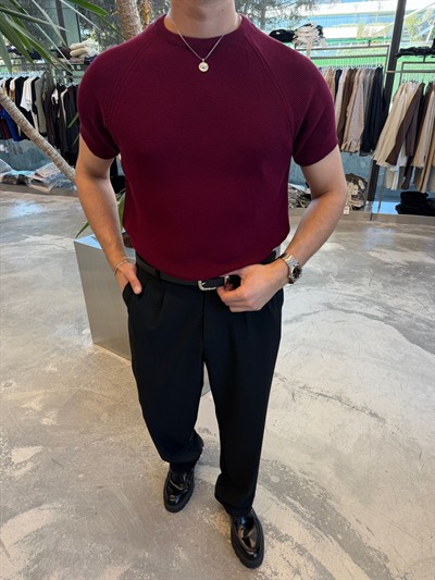 Bordo Triko T-Shirt -SNZ7235