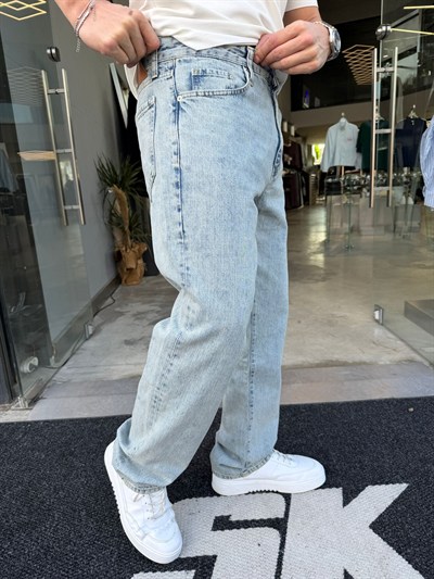 Buz Mavisi Boyfriend Pantolon