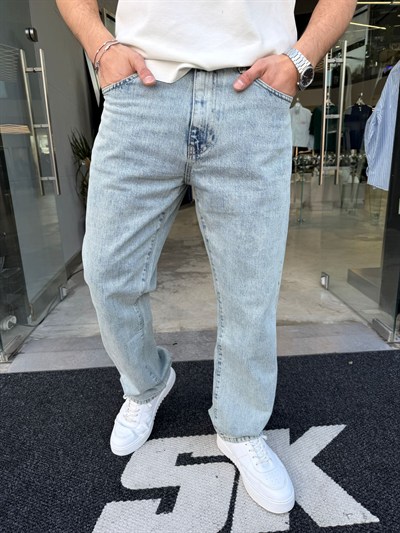 Buz Mavisi Boyfriend Pantolon