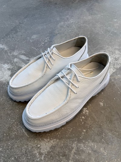 Full Deri Beyaz Ayakkabı