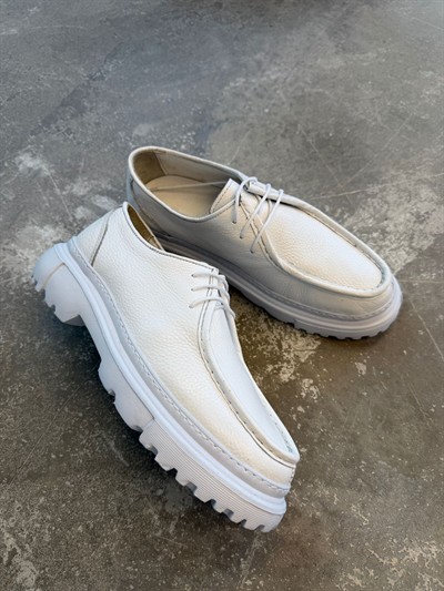 Full Deri Beyaz Ayakkabı