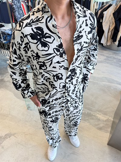 GG Müslin Kumaş Desenli Takım 