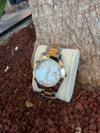 GOLD DETAYLI LUX ÇELİK KORDON SAAT