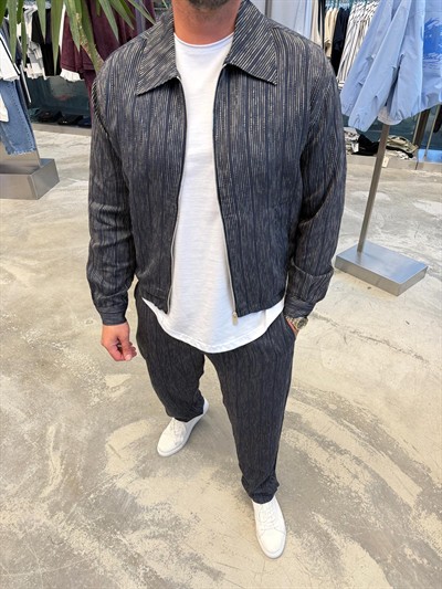 Lacivert Kırçınlı Takım -M2771