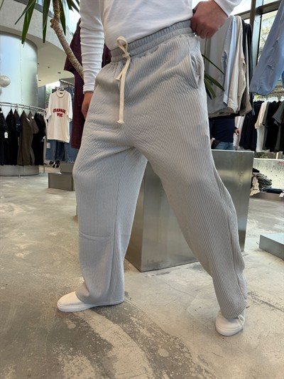 Gri Rachell Ottoman Kumaş Pantalon 