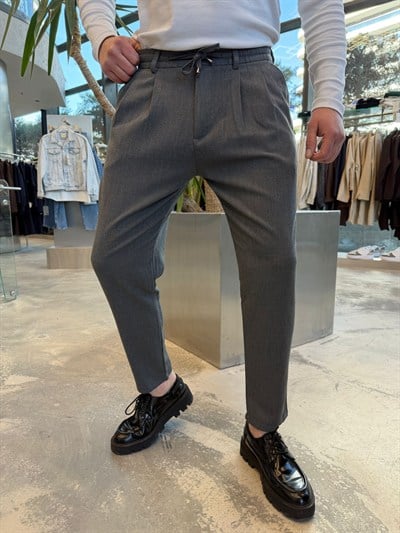 Gri W İthal Kumaş Keten -5062