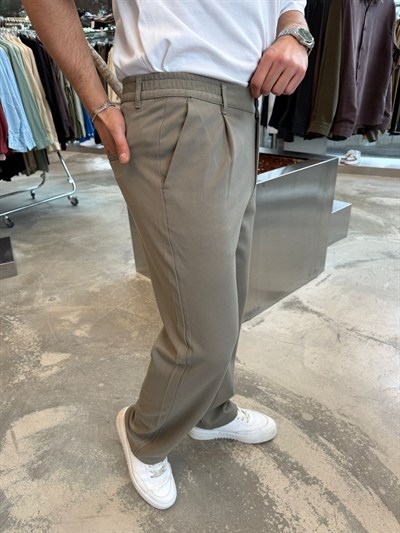 Haki Dyogonell Kumaş Regular Kalıp Pantolon RT5021-1245