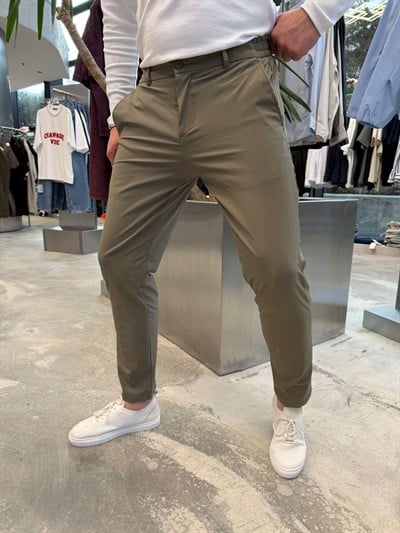 Haki İthal Keten Pantolon -N2026