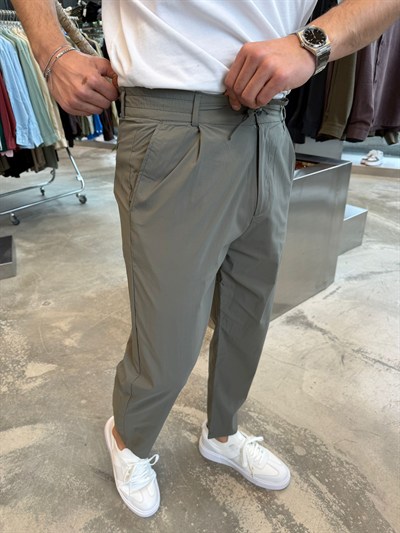 Haki İthal Paraşüt Kumaş Pantolon RT5107