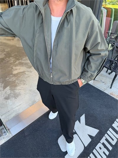 Haki Körüklü Gabardin Ceket RT151