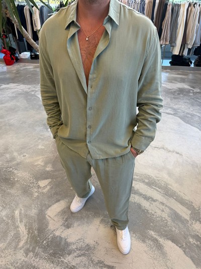 Haki Modal Fırçalı Takım -2512