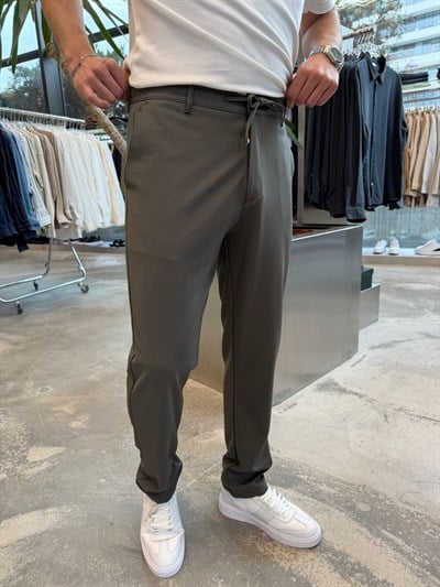 Haki Regular Kalıp Petek Örme Pantolon NWP16003