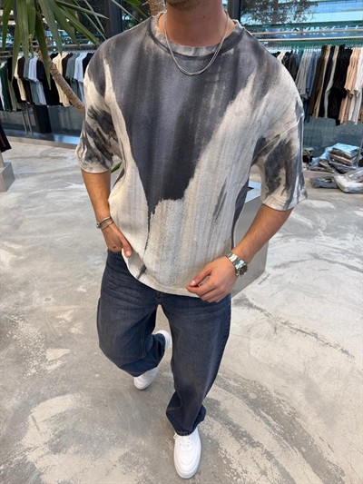 İthal Siyah Kumaş Desenli  Yıkamalı -E71-55