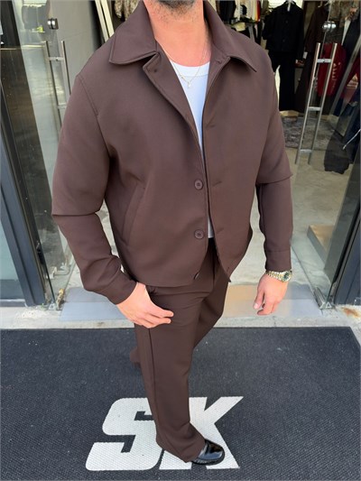 Kahverengi Flare Fit Takım GG984