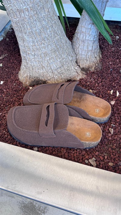Kahverengi Loafer Terlik