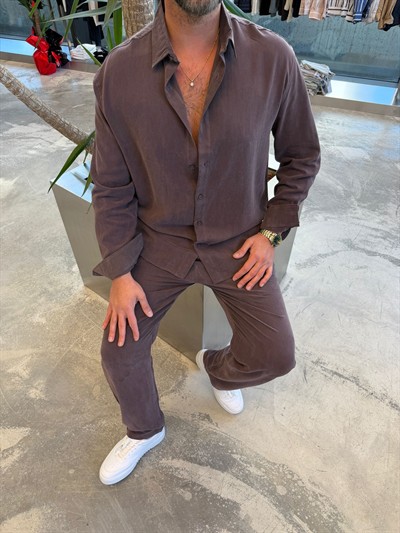 Kahverengi Modal Fırçalı takım -2512