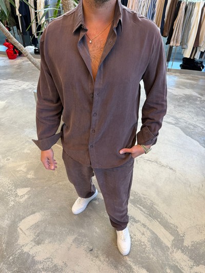 Kahverengi Modal Fırçalı takım -2512