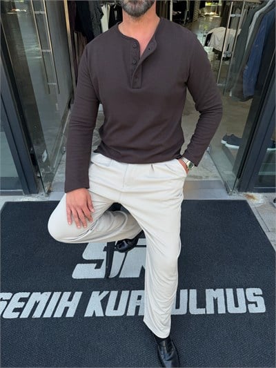 Kahverengi NG Selanik Kumaş Sweat