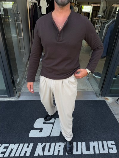 Kahverengi NG Selanik Kumaş Sweat