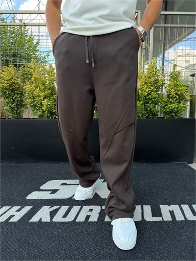 Kahverengi S Logolu Doubleface Parçalı Eşofman SP256