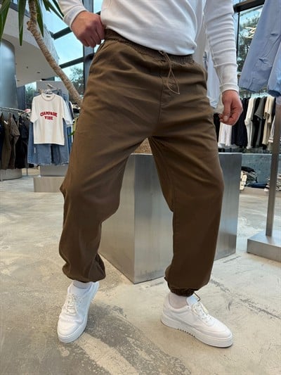 Kahverengi Stoper Paça İthal Gabardin -W5078