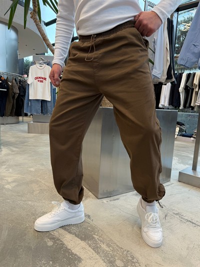 Kahverengi Stoper Paça İthal Gabardin -W5078