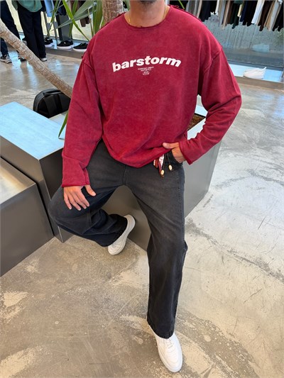 Kırmızı Barstorm Boxfıt Sweat BR80-104