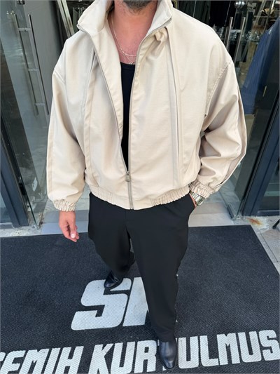 Bej Körüklü Gabardin Ceket RT151