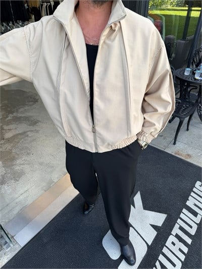 Bej Körüklü Gabardin Ceket RT151