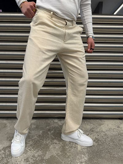 Krem Regular Ketene Pantolon -W5077