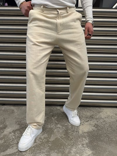 Krem Regular Ketene Pantolon -W5077