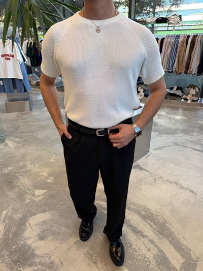 Krem Triko T-Shirt -SNZ7235