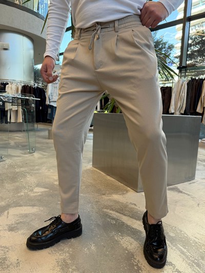 Krem W İthal Kumaş Keten -5062