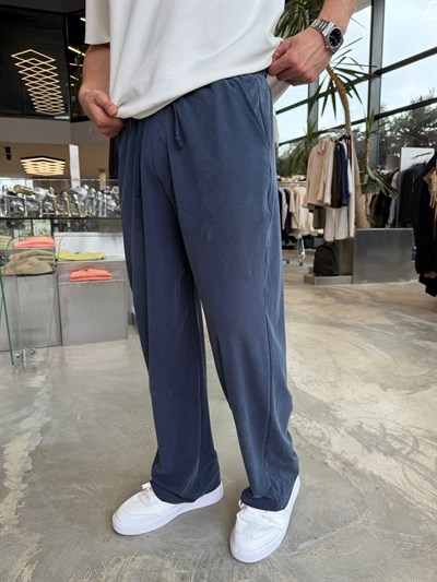 Lacivert  Cupra Kumaş Baggy Eşofman