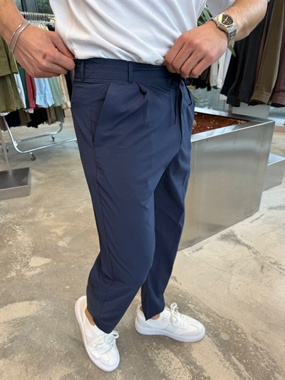 Lacivert İthal Paraşüt Kumaş Pantolon RT5107