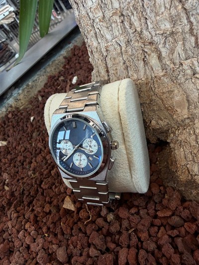 LACİVERT KADRAN KRONOGRAF ÇELİK KORDON SAAT