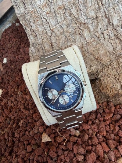 LACİVERT KADRAN KRONOGRAF ÇELİK KORDON SAAT