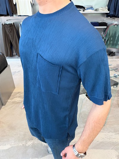 Lacivert M Waffle T-Shirt