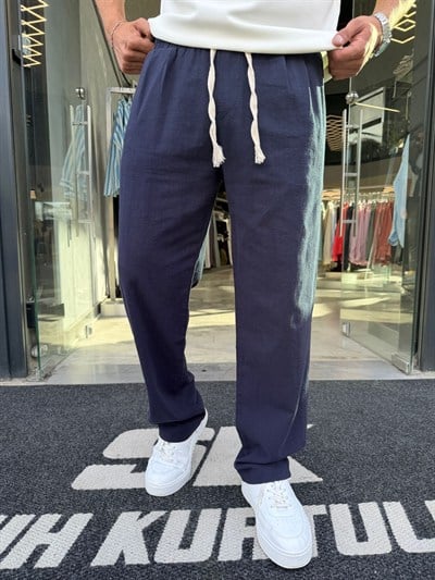 Lacivert NGR Keten Pantolon