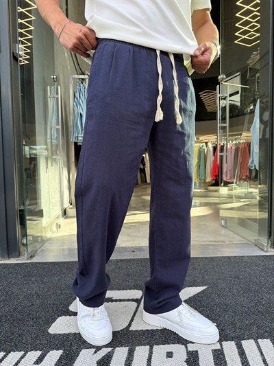 Lacivert NGR Keten Pantolon