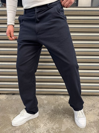 Lacivert Regular Keten Pantolon -W5077