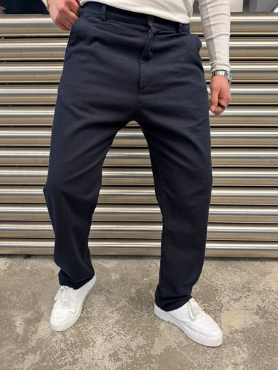 Lacivert Regular Keten Pantolon -W5077