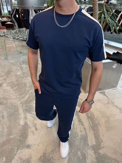 Lacivert SNZ Hasır Şeritli Takım 