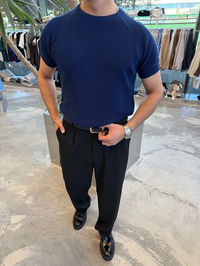 Lacivert Triko T-Shirt -SNZ7235