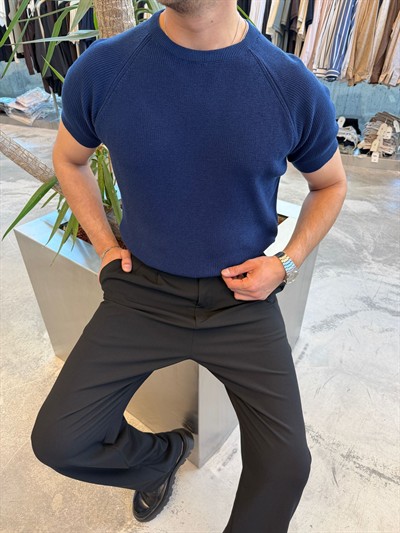 Lacivert Triko T-Shirt -SNZ7235