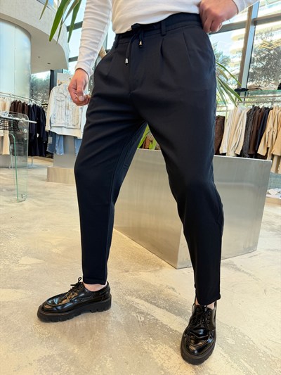 Lacivert W İthal Kumaş Keten -5062