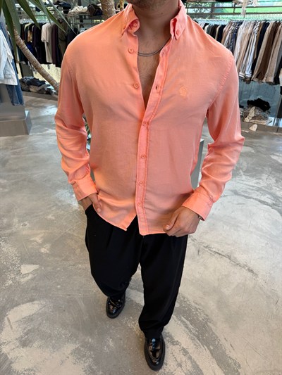 Lila Vual Kumaş Gömlek -G5792