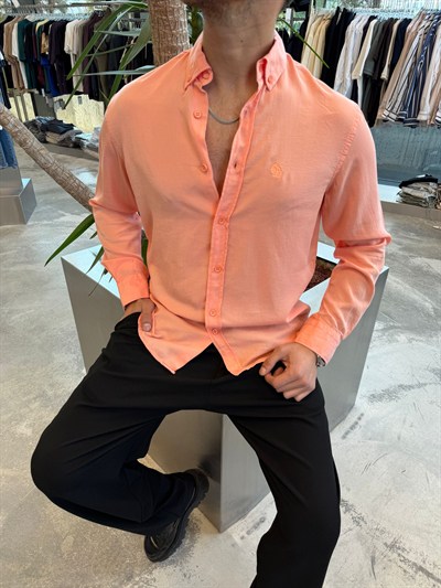 Lila Vual Kumaş Gömlek -G5792