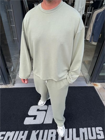 Mint Yeşil İthal Fitilli Oys Oversize Takım SK7064