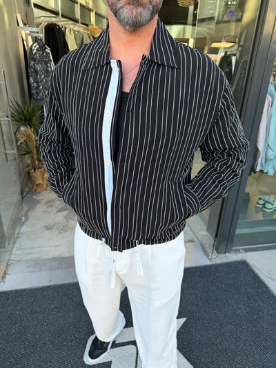 MRK Çizgili Mevsimlik Ceket 